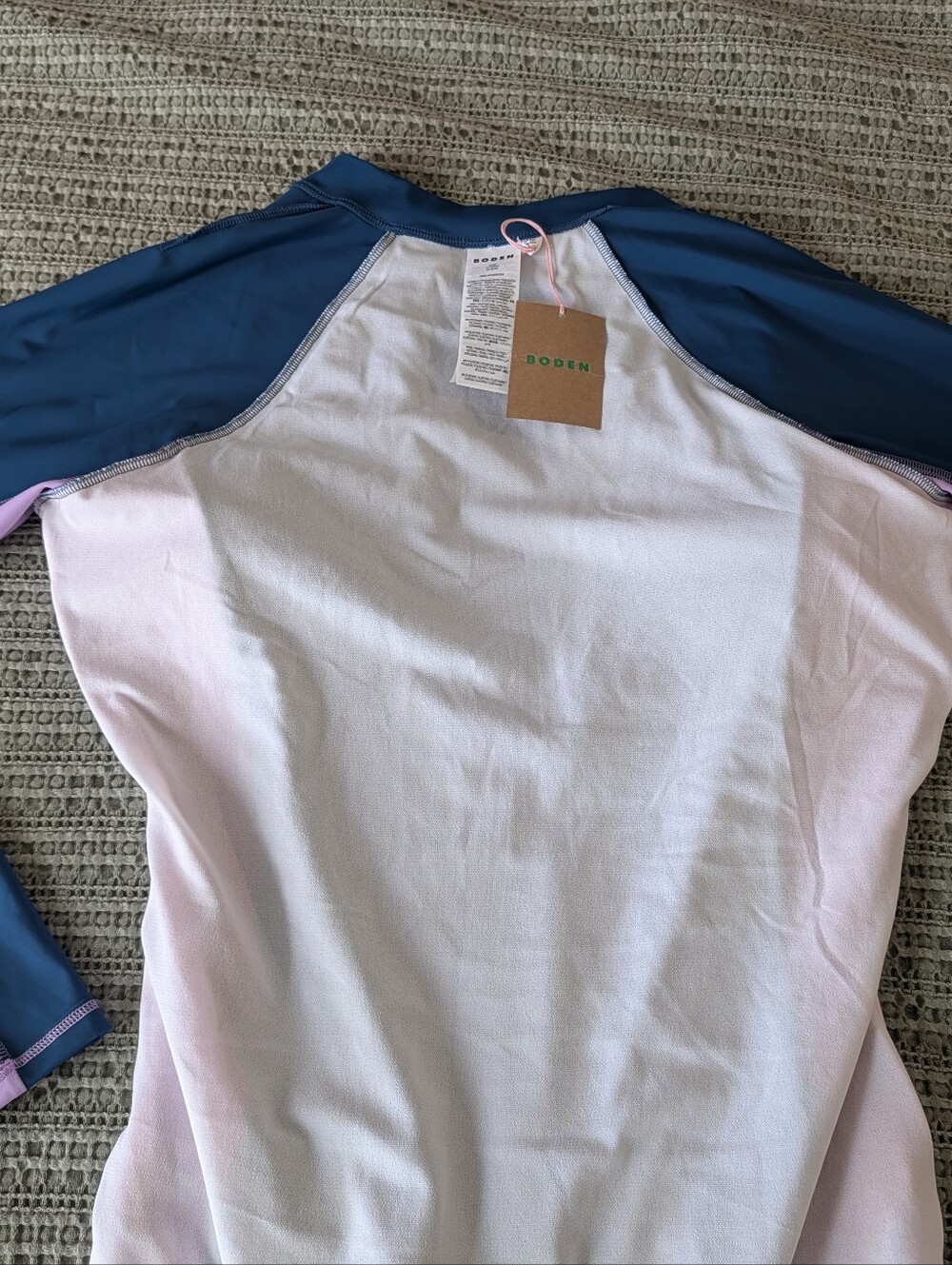 Boden Colorblock Zip Front Rash Guard Swimsuit | NWT | US 12 - Picture 14 of 15